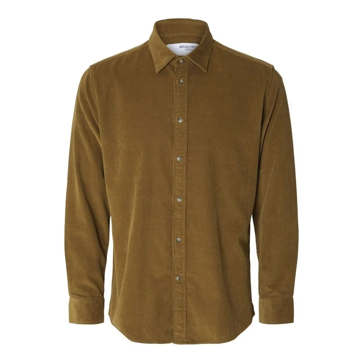 16090182 SLHREGOWENCORD SHIRT LSBUTTERNUT