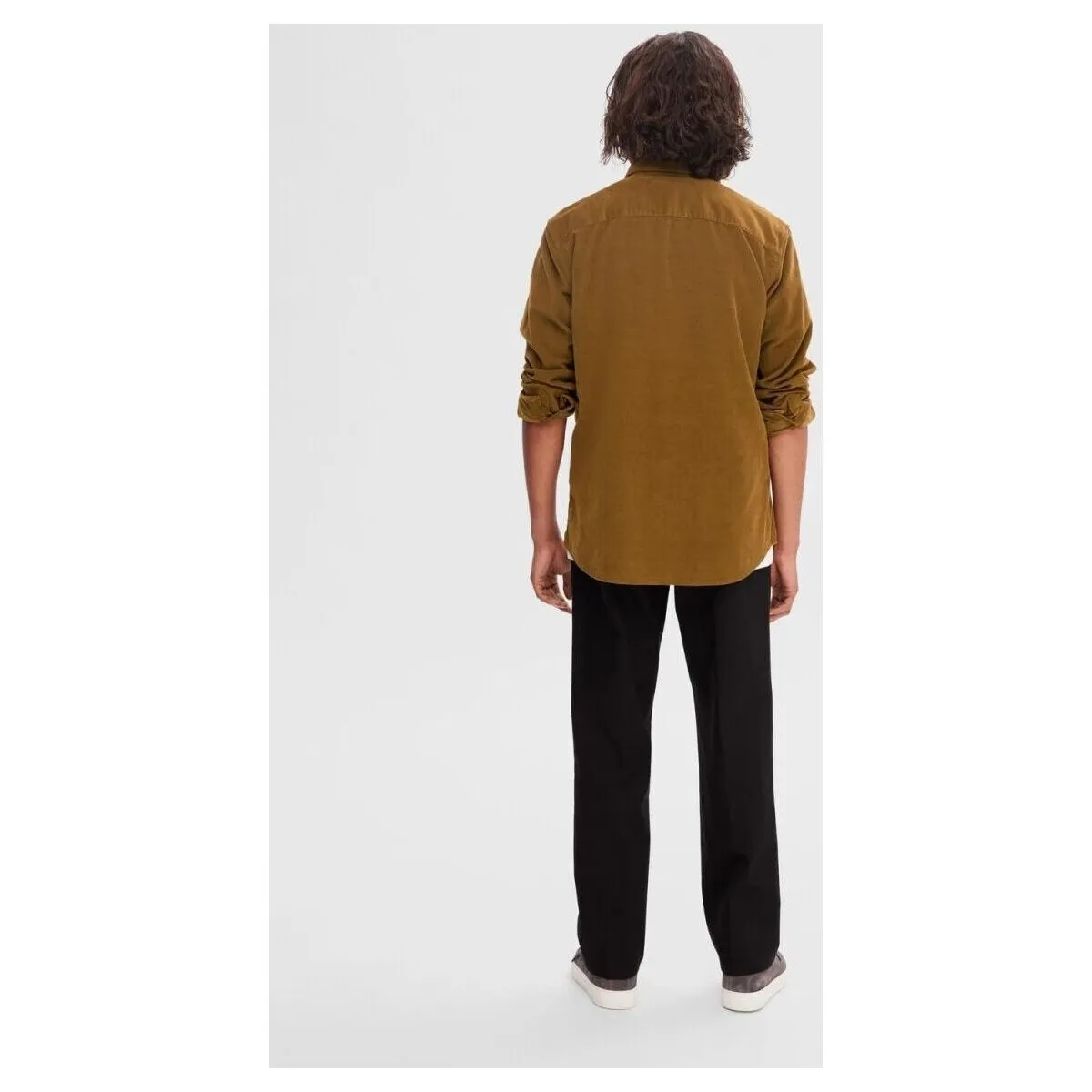 16090182 SLHREGOWENCORD SHIRT LSBUTTERNUT