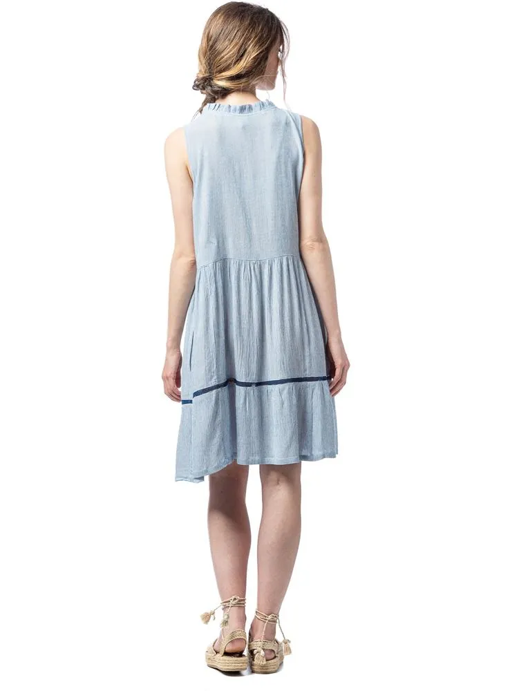 203 VESTIDO RAYAS SIN MANGAS
