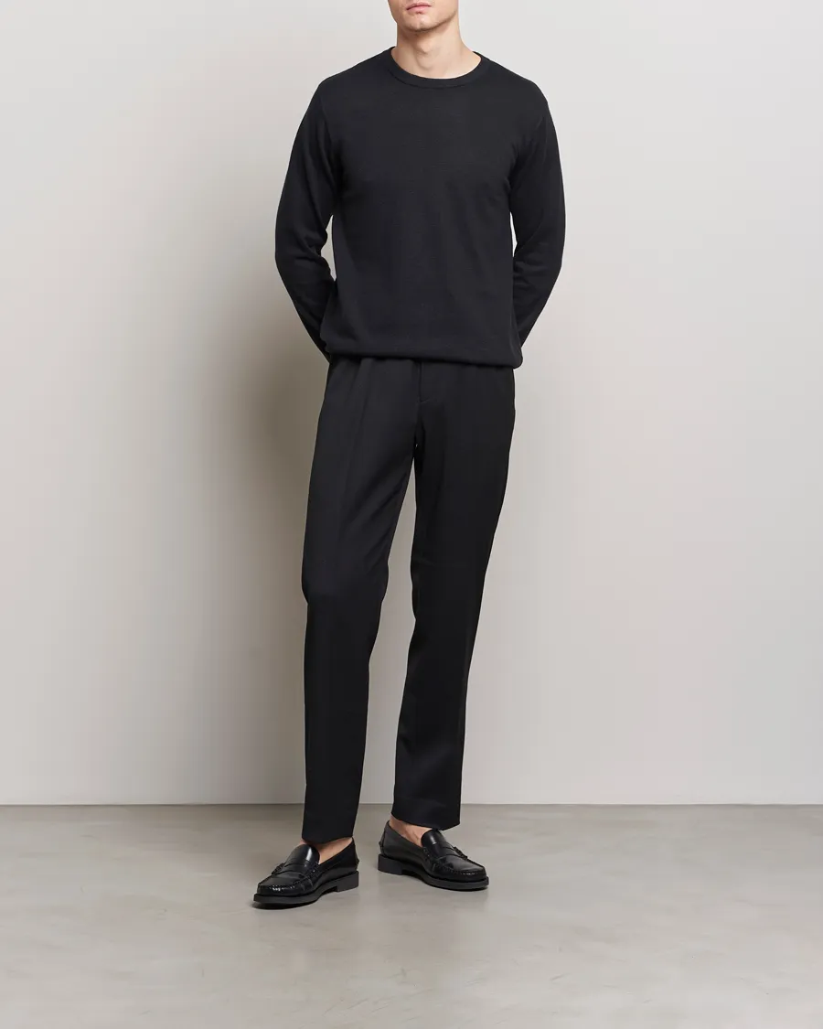 A Day's March Alagon Cotton/Linen Crew Black