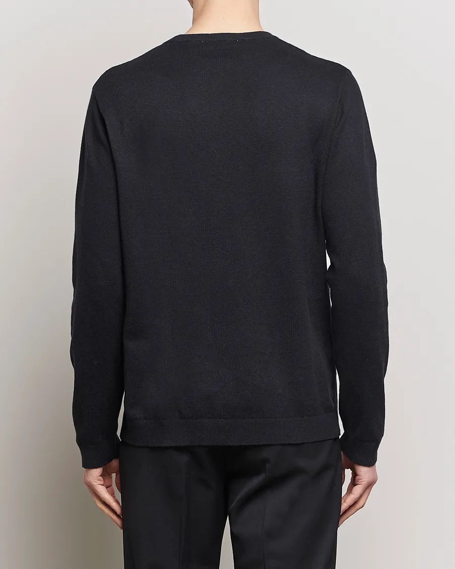 A Day's March Alagon Cotton/Linen Crew Black