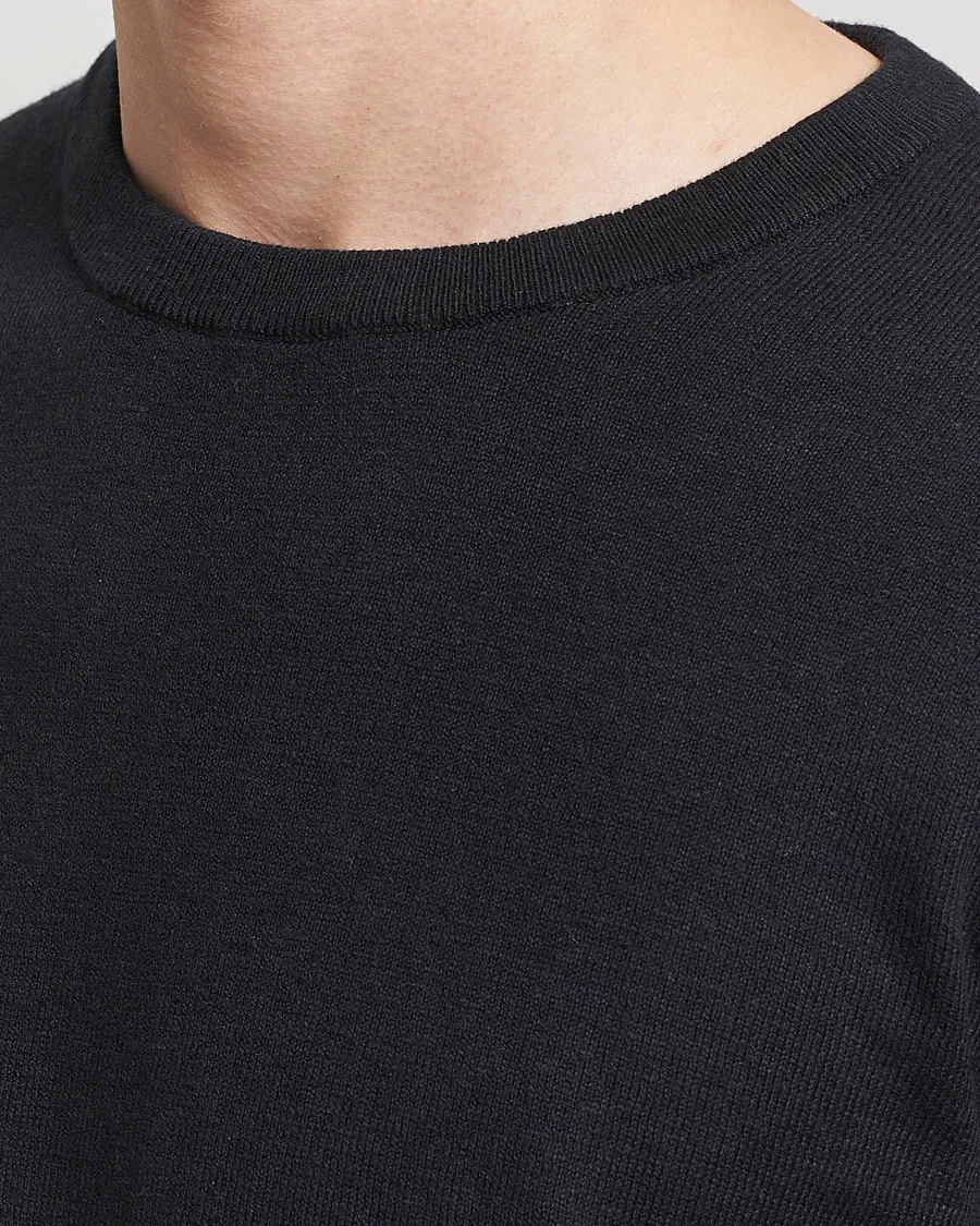 A Day's March Alagon Cotton/Linen Crew Black