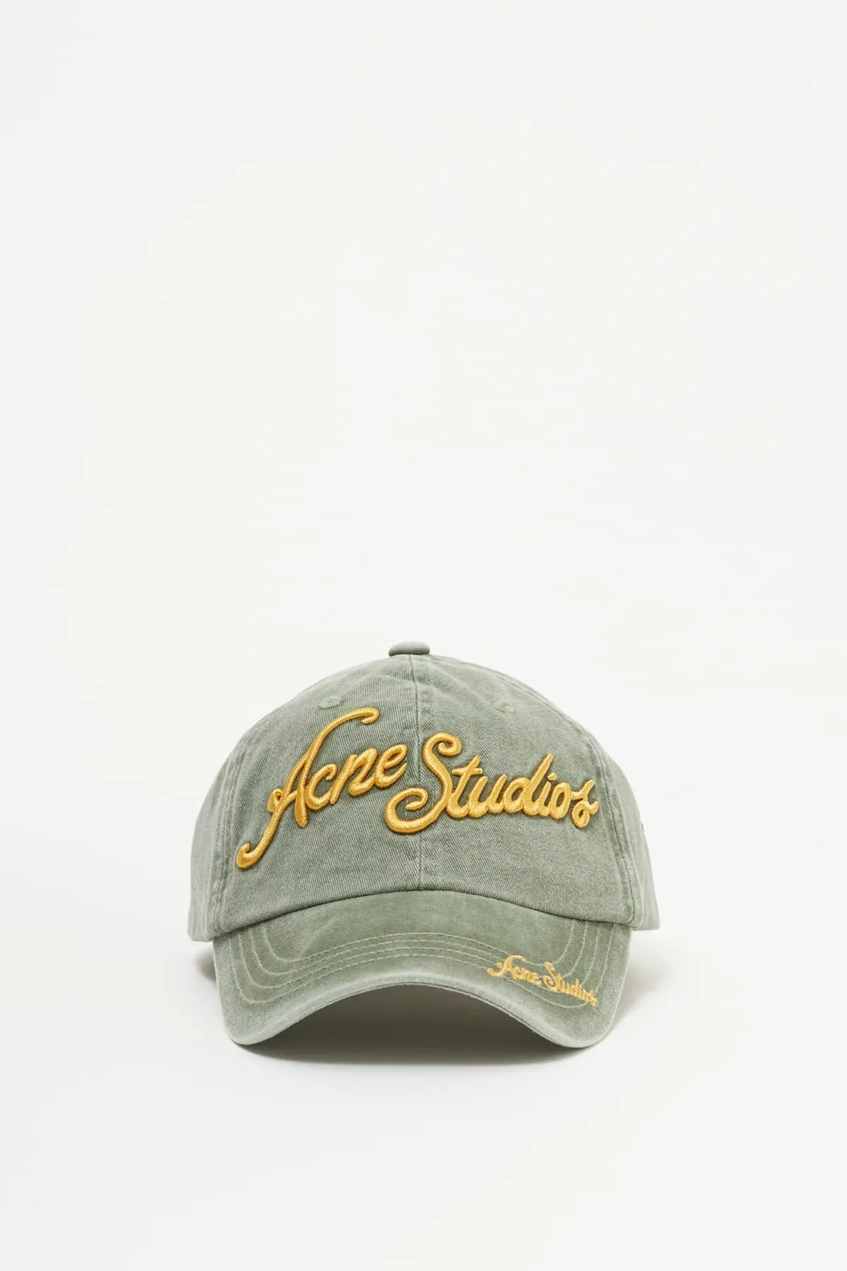 ACNE STUDIOS SAGE GREEN LOGO CAP