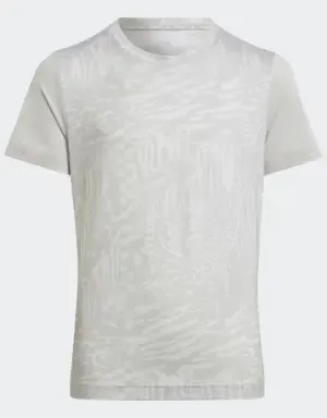 Adidas Camiseta AEROREADY Allover Print 3 bandas (Adolescentes)