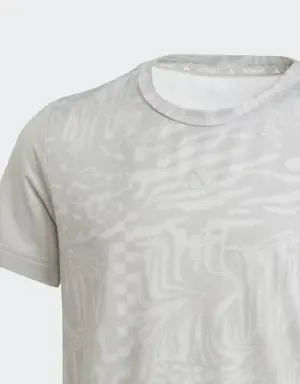 Adidas Camiseta AEROREADY Allover Print 3 bandas (Adolescentes)