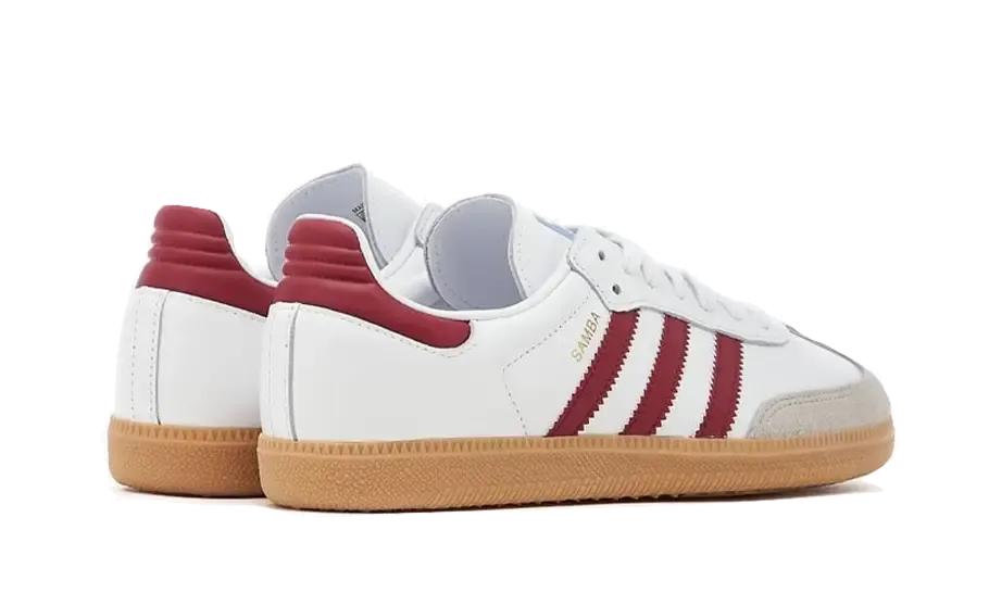 Adidas Samba OG White Burgundy Gum