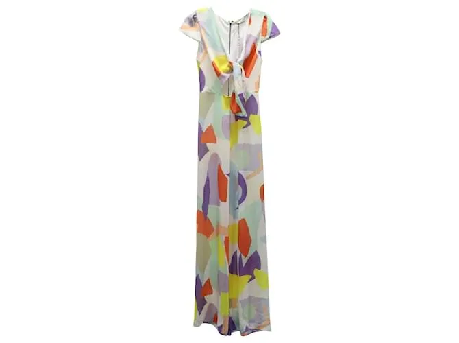 Alice + Olivia Mono largo en seda multicolor Sierra Geo Collage de Alice & Olivia 