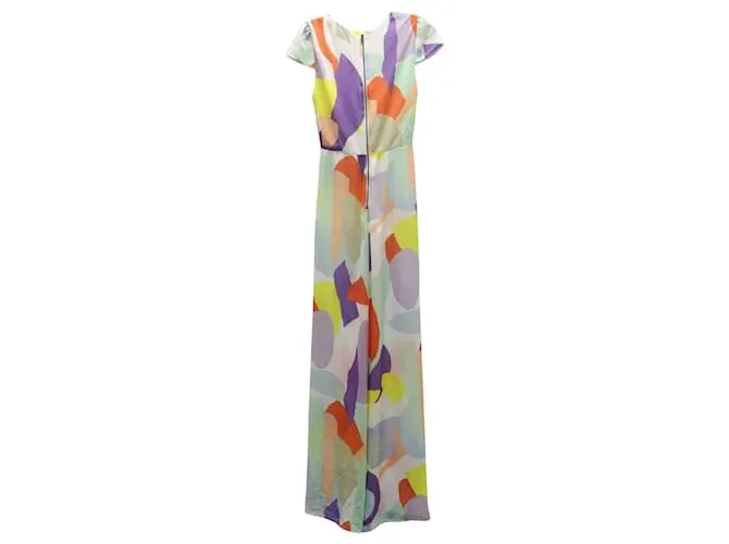 Alice + Olivia Mono largo en seda multicolor Sierra Geo Collage de Alice & Olivia 
