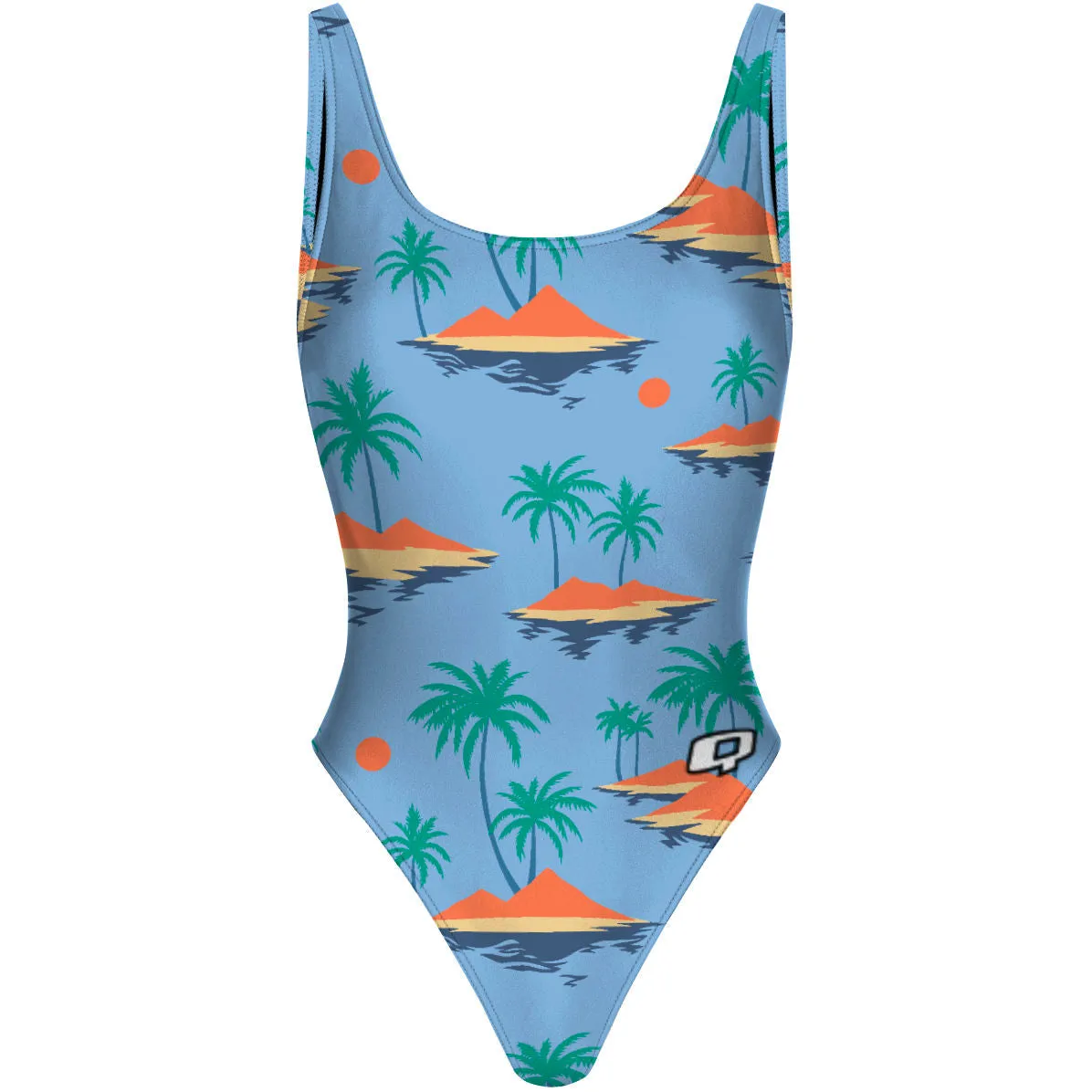 ALOHA ROCK  HIGH HIP ONE PIECE SWIMSUIT