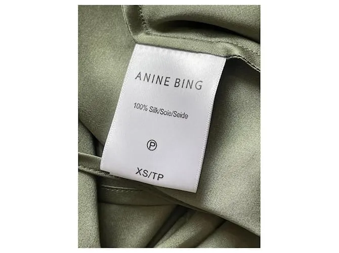 ANINE BING  Tops T.Internacional XS Seda Caqui 