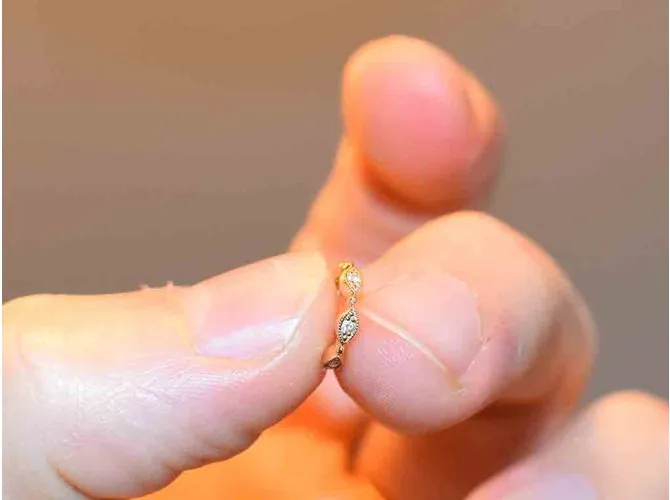 Autre Marque Pendiente de aro Yasmine Mini Dorado 