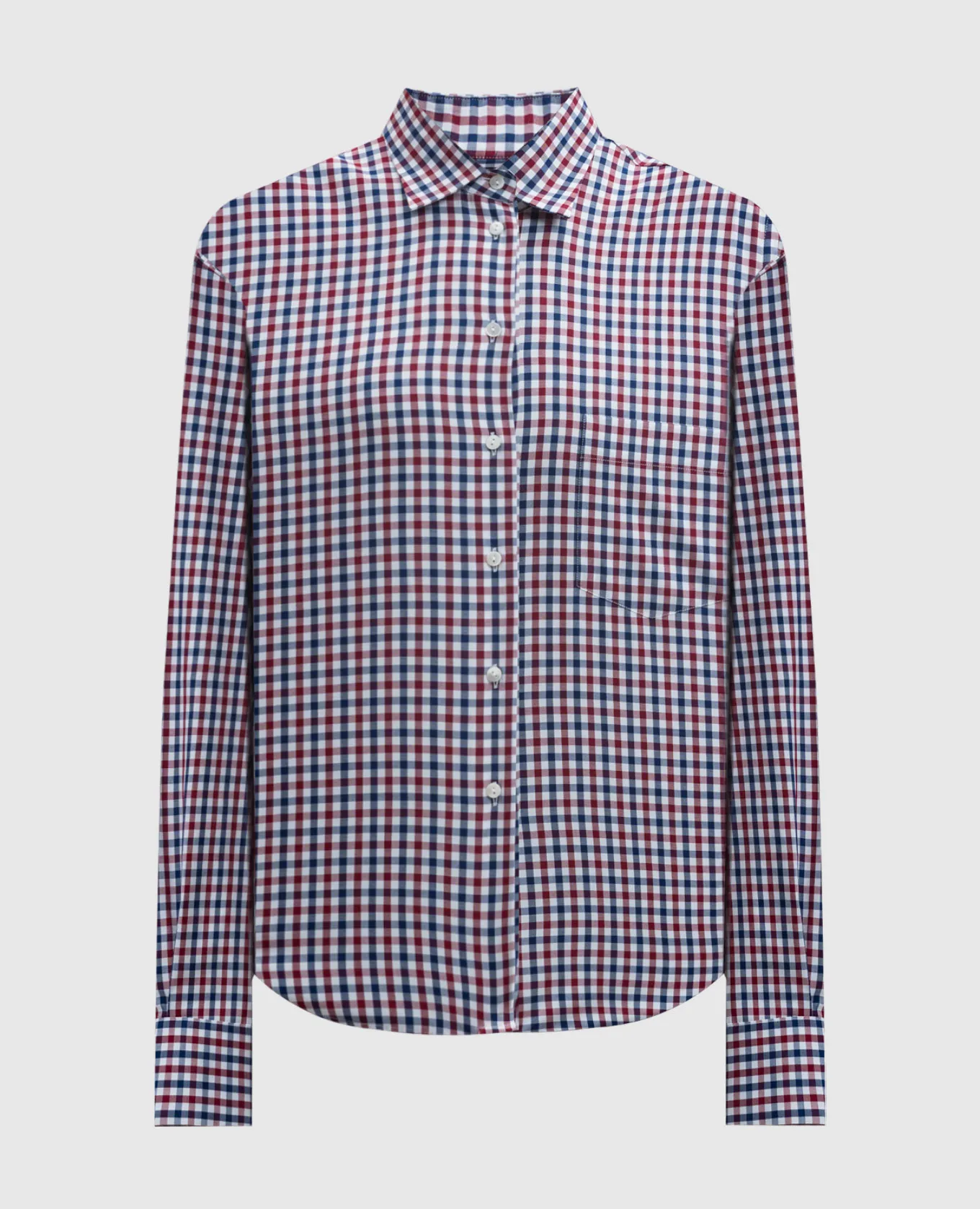 Babe Pay Pls Burgundy checkered shirt