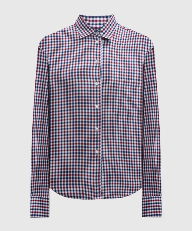 Babe Pay Pls Burgundy checkered shirt