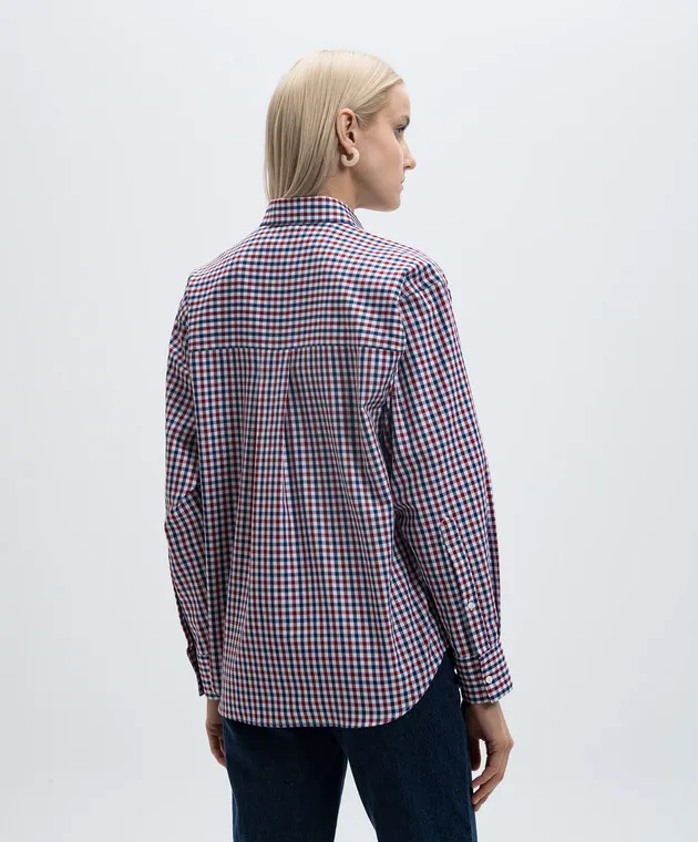 Babe Pay Pls Burgundy checkered shirt