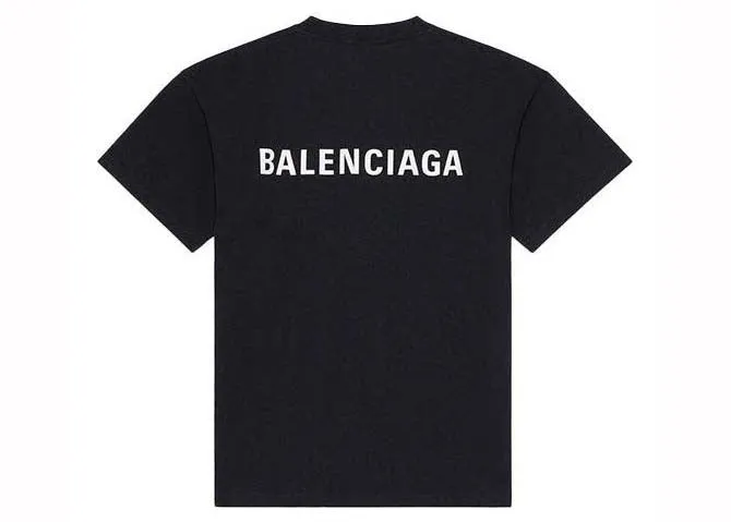 BALENCIAGA RELAXED FIT SHORT SLEEVES TSHIRT BLACK