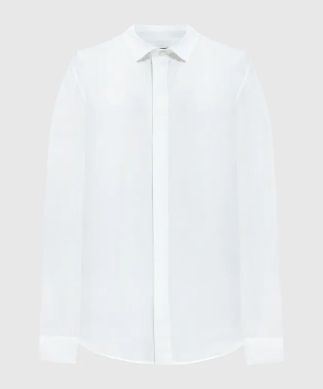 Balmain White shirt with logo embroidery
