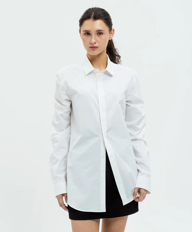 Balmain White shirt with logo embroidery