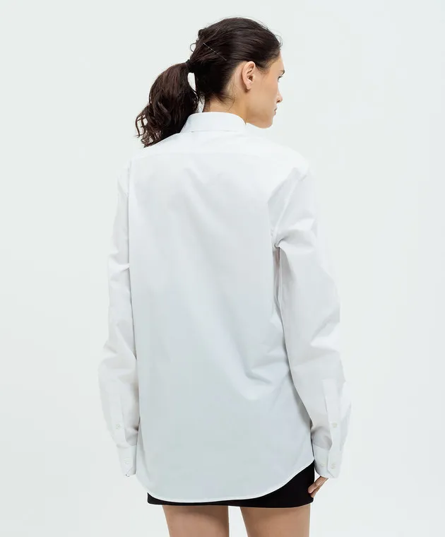 Balmain White shirt with logo embroidery
