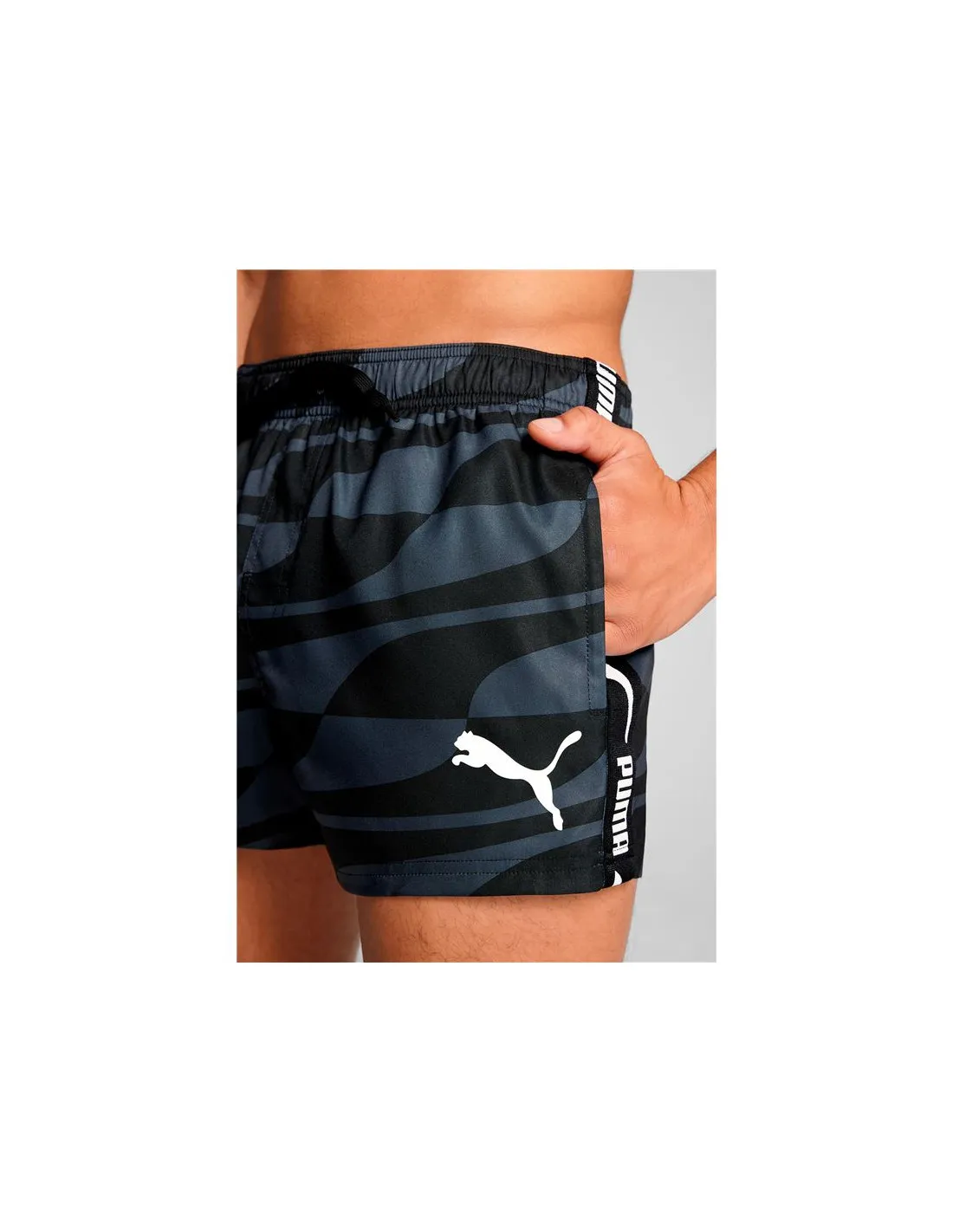 Bañador de Puma Formstrip 1P Hombre Negro