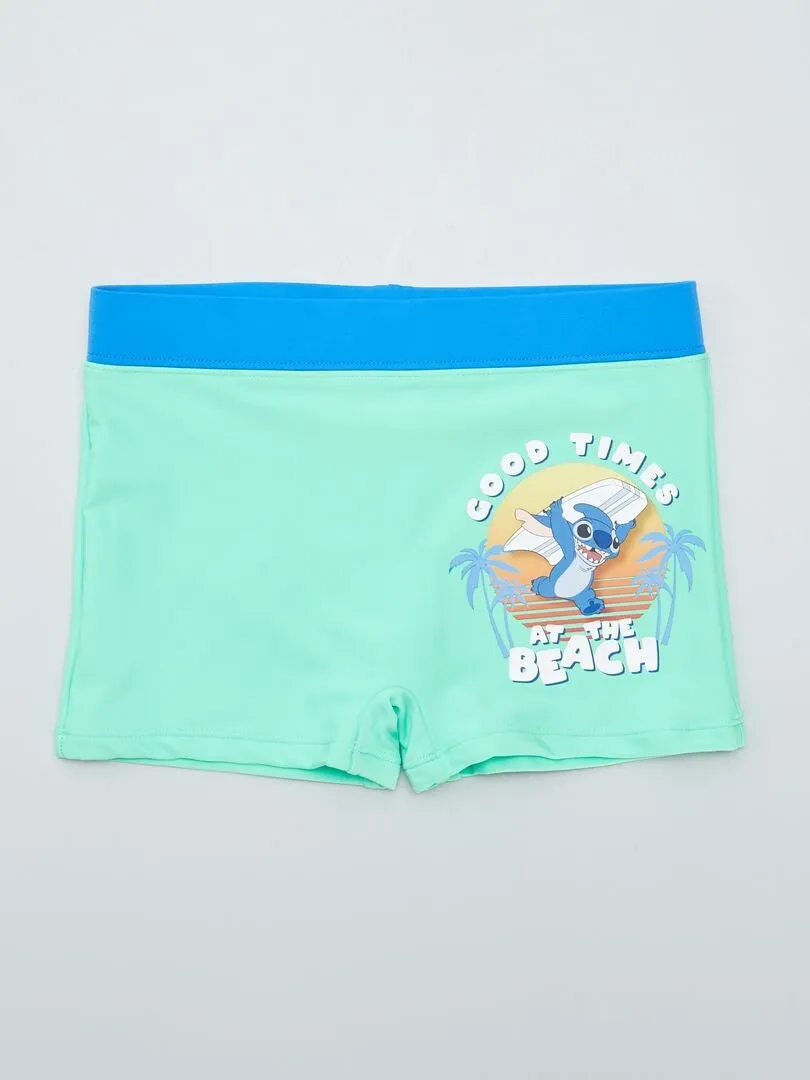BAñADOR TIPO BOXER 'STITCH'  VERDE