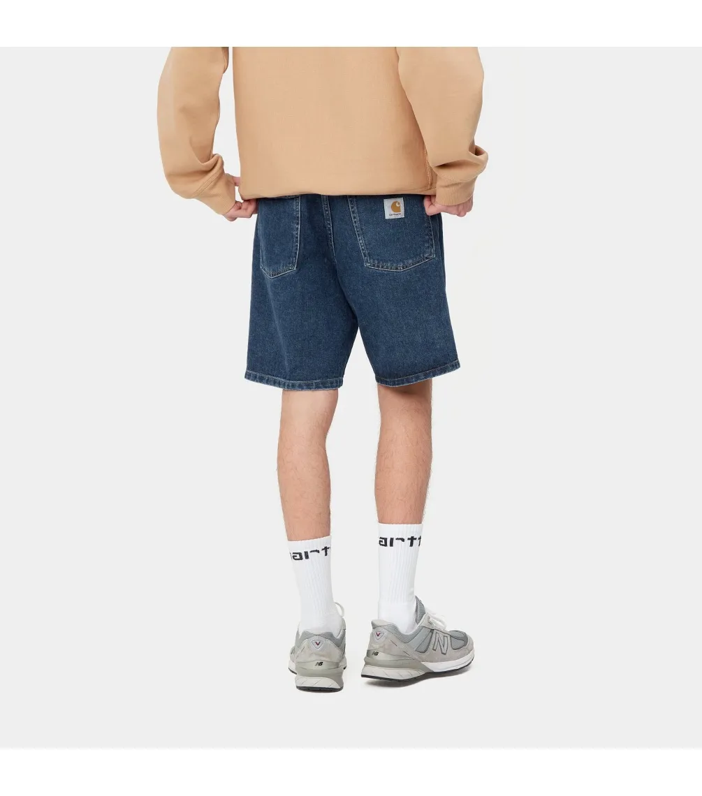 BERMUDA CARHARTT WIP NEWEL SHORT  BLUE STONE WASHED