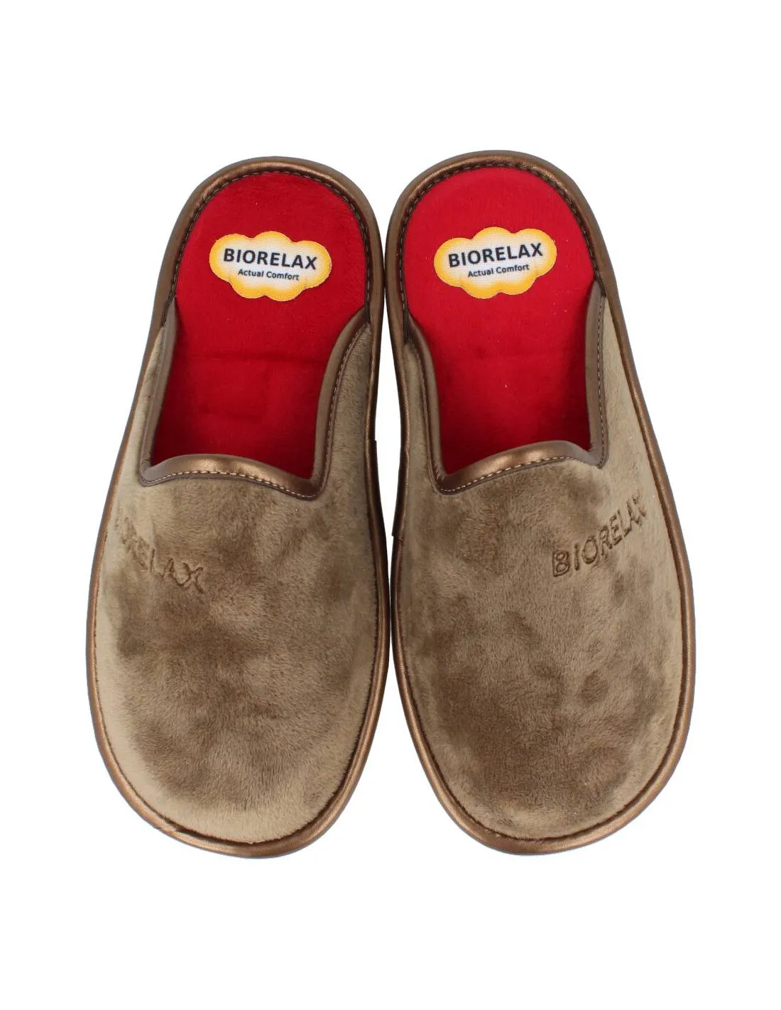 BIORELAX  ZAPATILLA CASA MUJER LISA TABACO