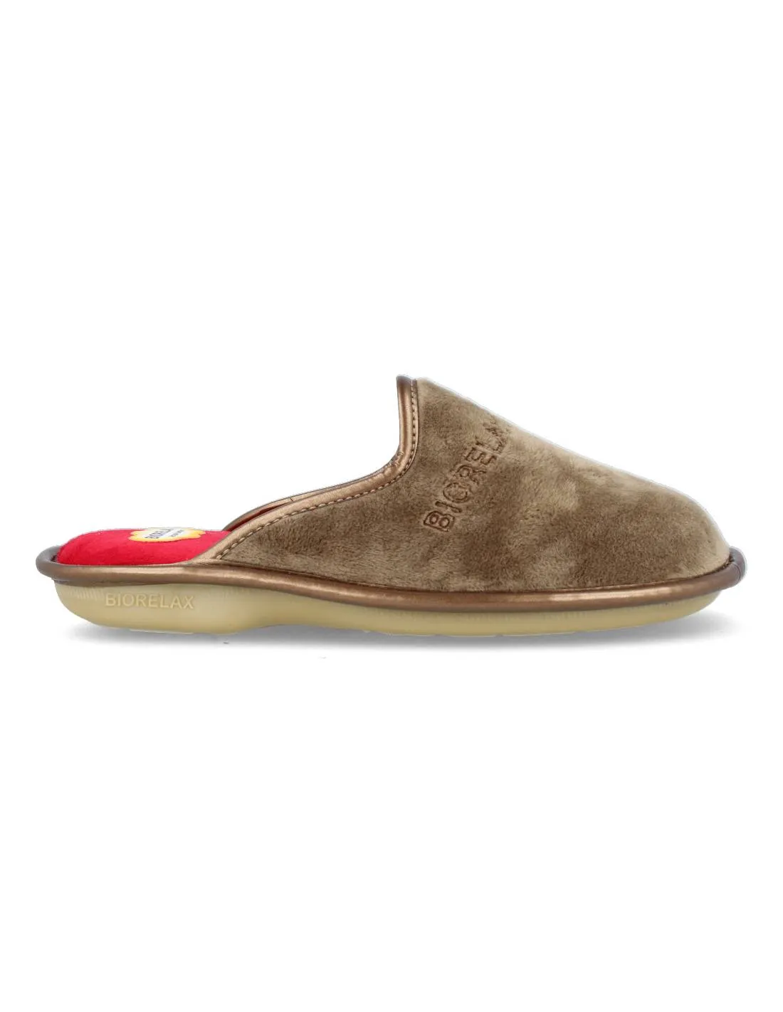 BIORELAX  ZAPATILLA CASA MUJER LISA TABACO