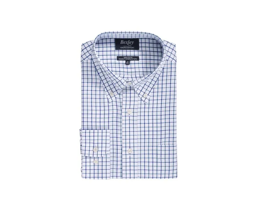 BLUE & GREEN CHECK FLANNEL SHIRT  LINDSAY