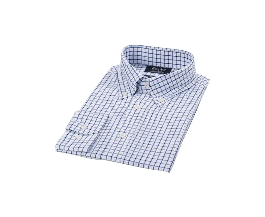 BLUE & GREEN CHECK FLANNEL SHIRT  LINDSAY