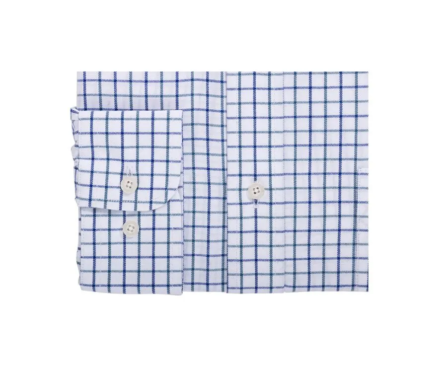 BLUE & GREEN CHECK FLANNEL SHIRT  LINDSAY