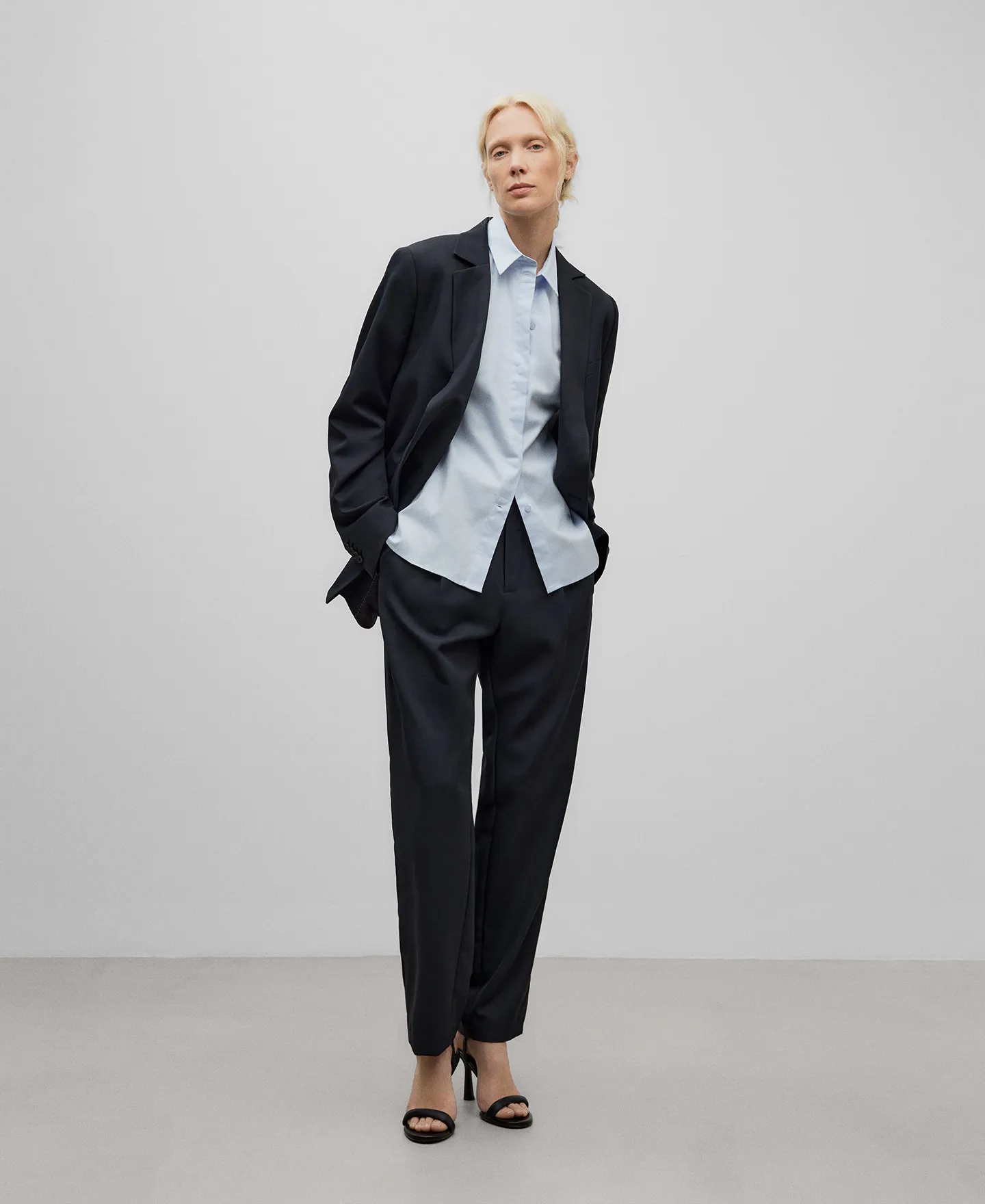 Blue cotton shirt woman