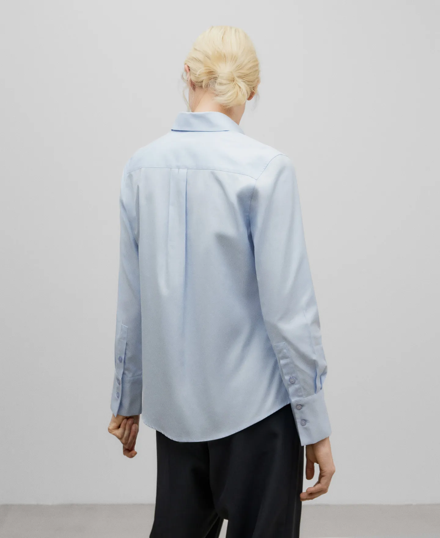 Blue cotton shirt woman