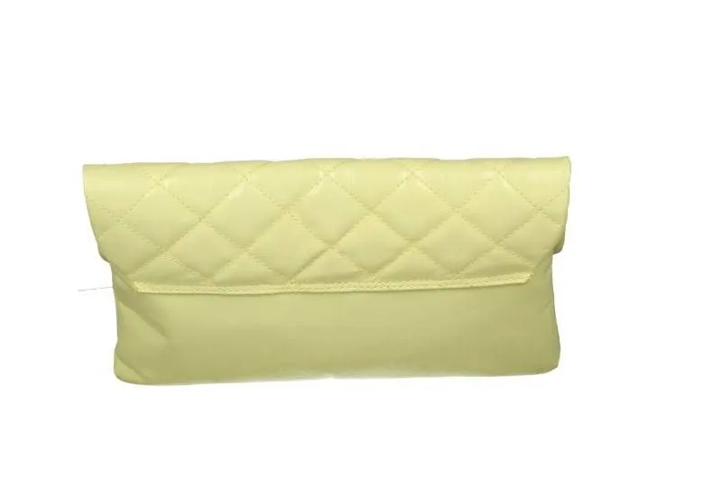 Bolso Amarillo Plano Tapa Enguatada