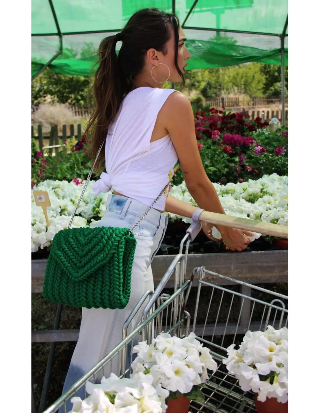 BOLSO CROCHET WOW BAGS GARDEN GREEN