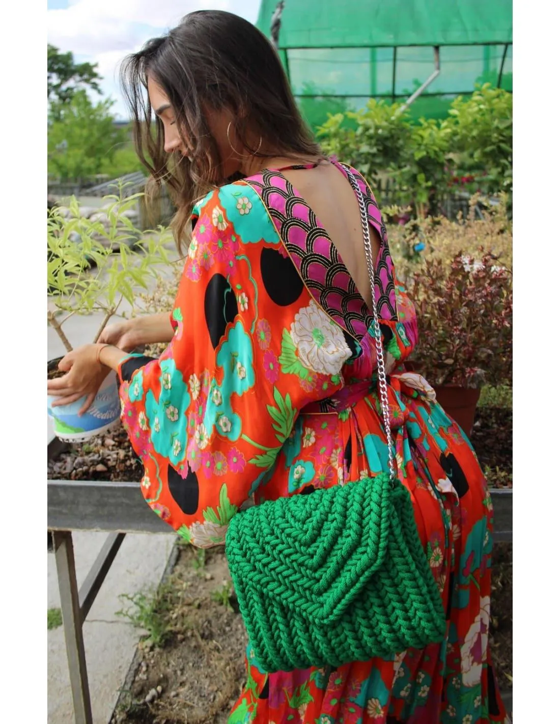 BOLSO CROCHET WOW BAGS GARDEN GREEN