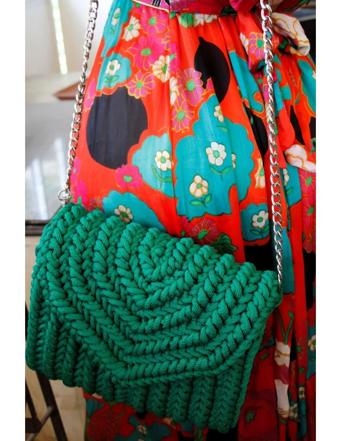 BOLSO CROCHET WOW BAGS GARDEN GREEN