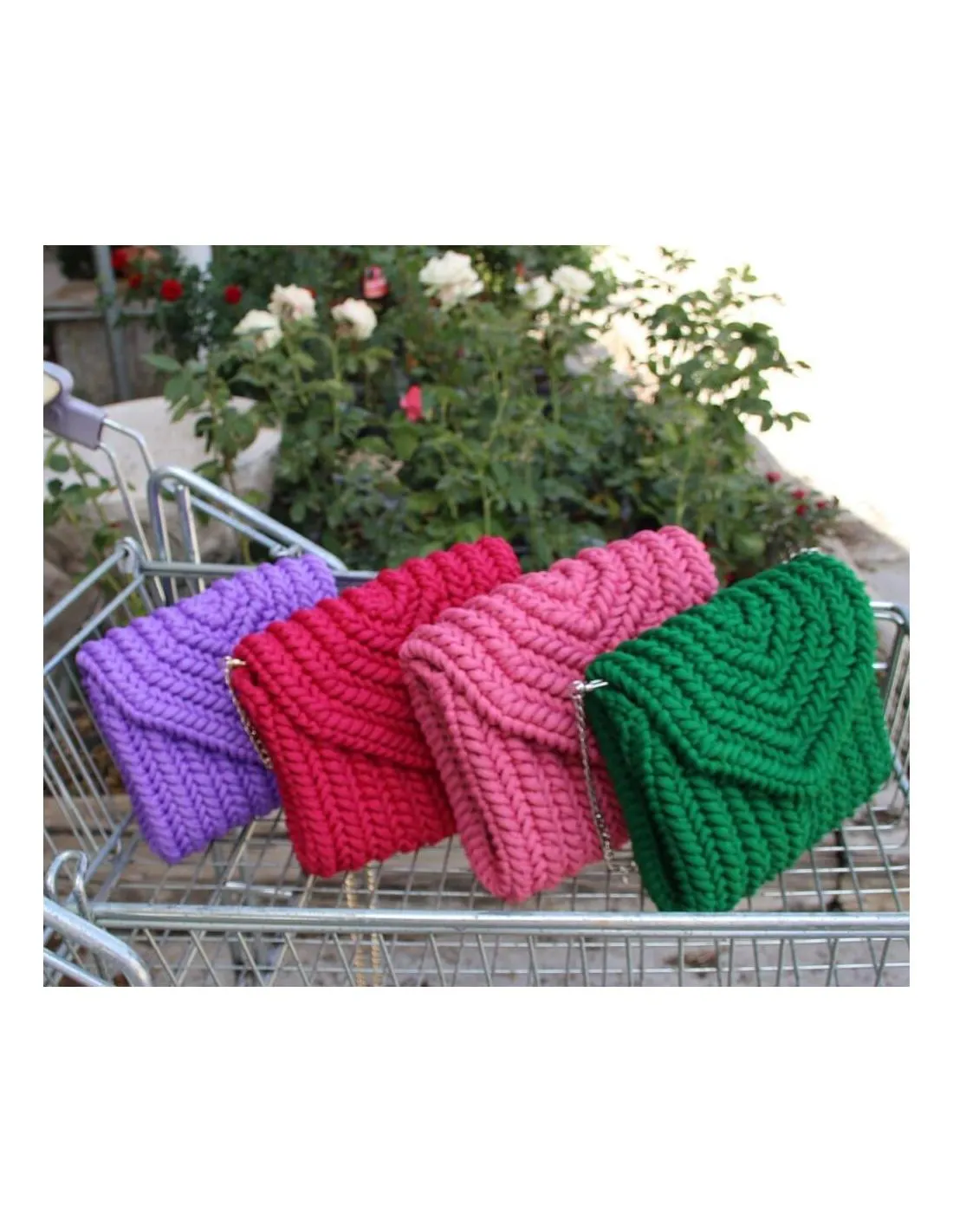 BOLSO CROCHET WOW BAGS GARDEN GREEN