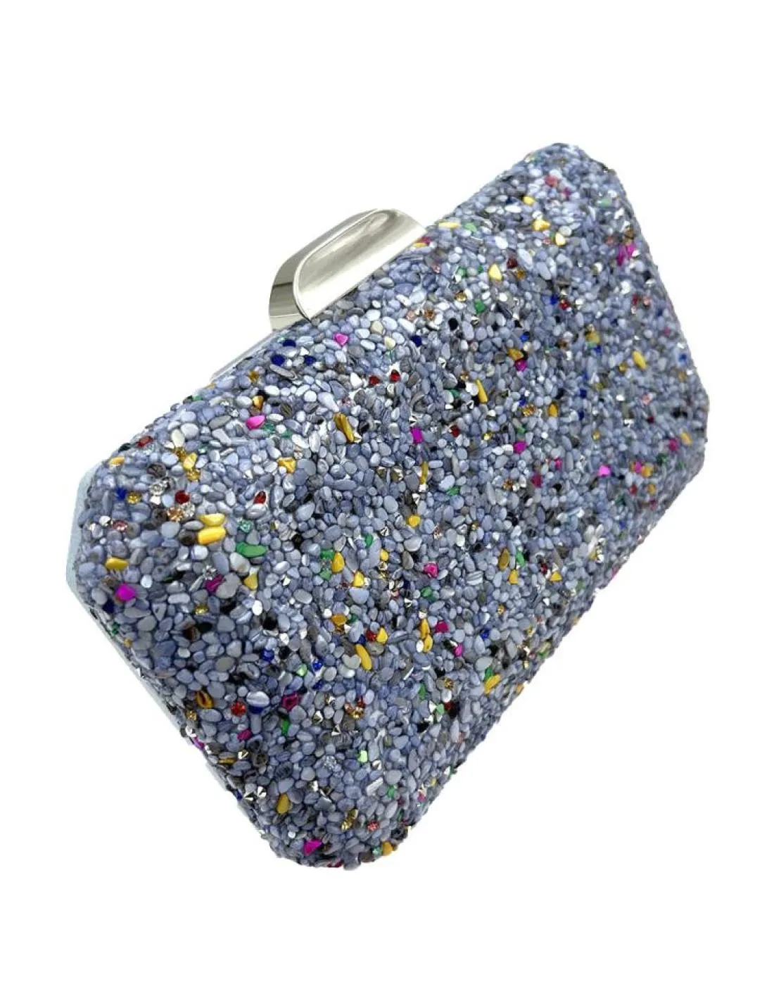 BOLSOS DE FIESTA AZULES CON PEDRERIA ANACARADA PARA BODAS