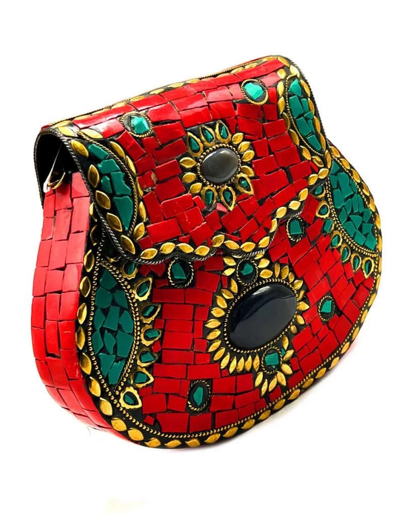 BOLSOS PARA BODAS DE COFRE ROJO CON MOSAICO ORIGINAL