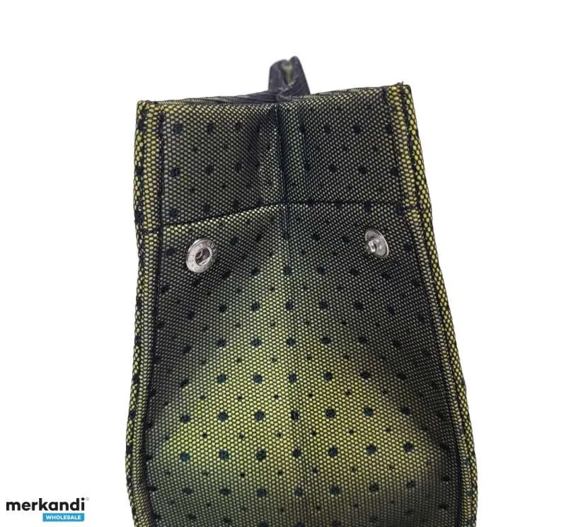 Bolsos/shoppers Carpisa negros/amarillos con cierre de botones