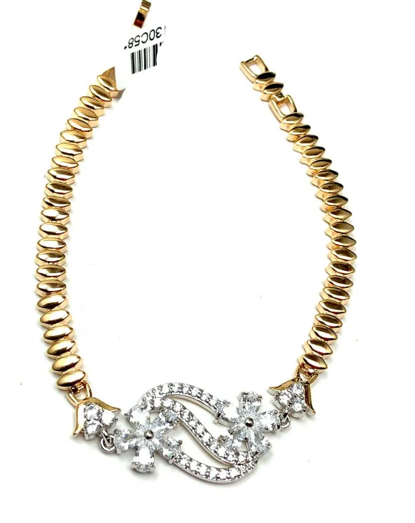 BONITAS PULSERAS DORADAS CON DELICADO DETALLE EN CRISTAL