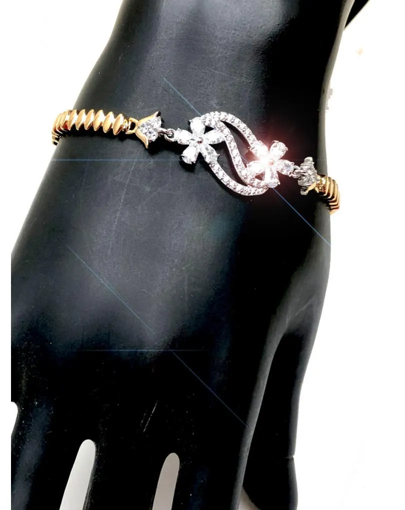 BONITAS PULSERAS DORADAS CON DELICADO DETALLE EN CRISTAL