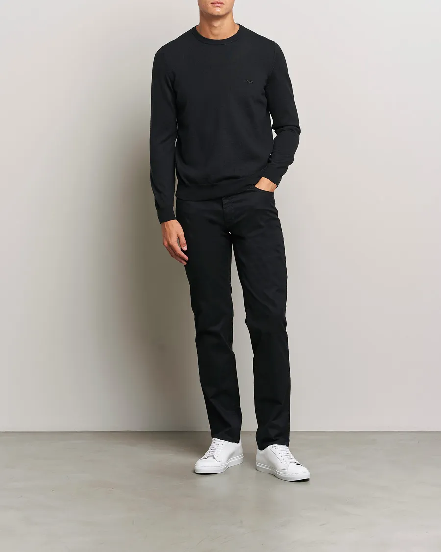 BRAX CADIZ COTTON SATIN 5POCKET PANTS PERMA BLACK