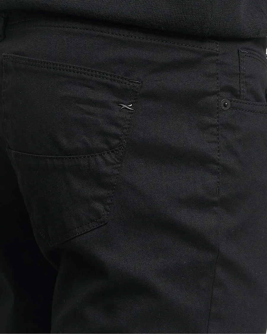 BRAX CADIZ COTTON SATIN 5POCKET PANTS PERMA BLACK