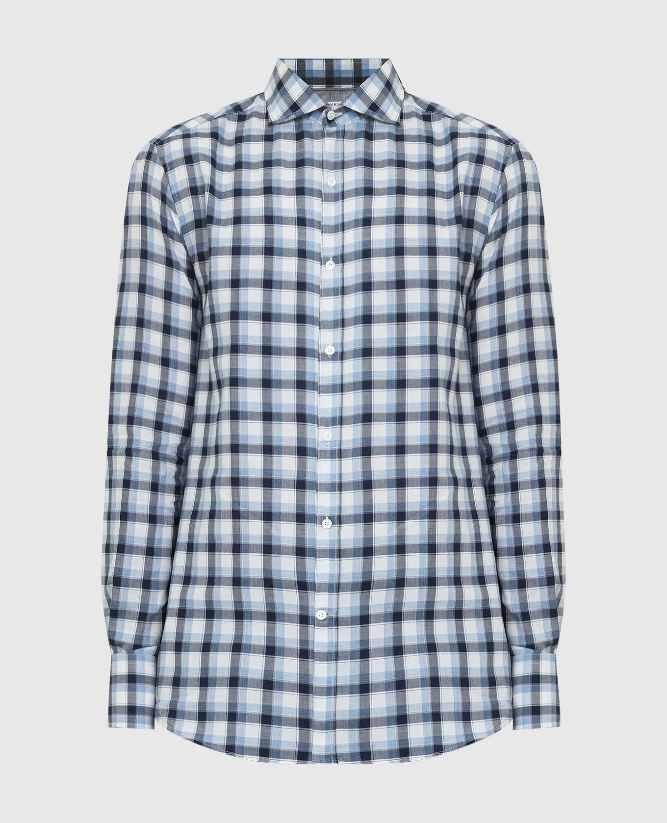 Brunello Cucinelli Blue checked shirt