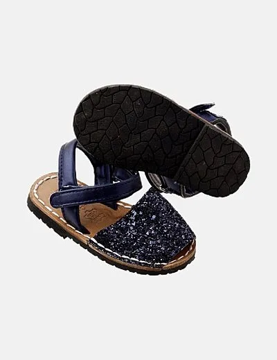 Bubble bobble Sandalia azul glitter