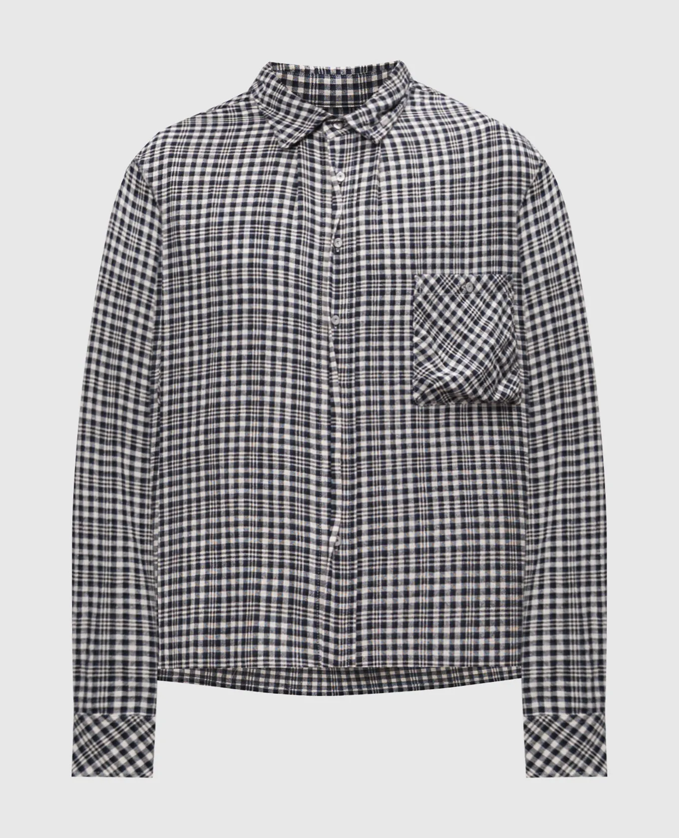C2H4 Blue checked shirt