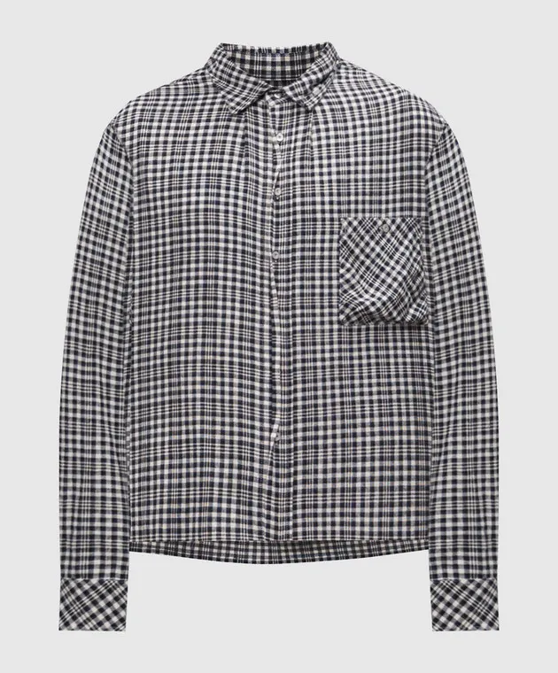 C2H4 Blue checked shirt