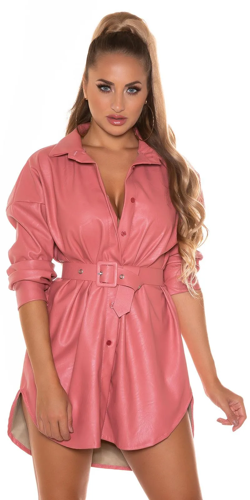 Camisero y cinturon albaricoque elegante