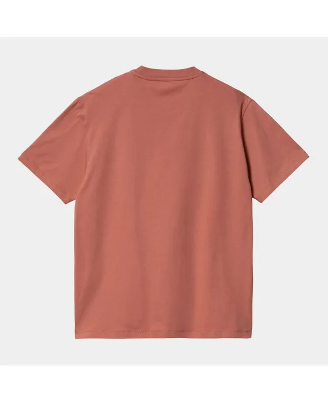 Camiseta Carhartt WIP W' Script SS Rosa (Misty Bush)